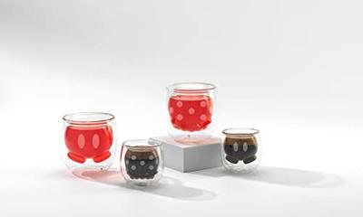 Disney - Mickey & Minnie - Stackable Espresso cups 'red' + saucers (Se