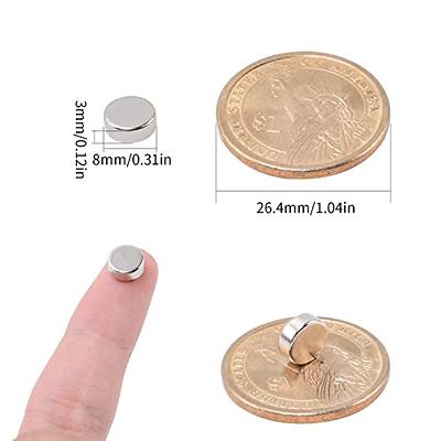 Round Refrigerator Magnets, Small Gold Rare Earth Magnets, 80 PCS