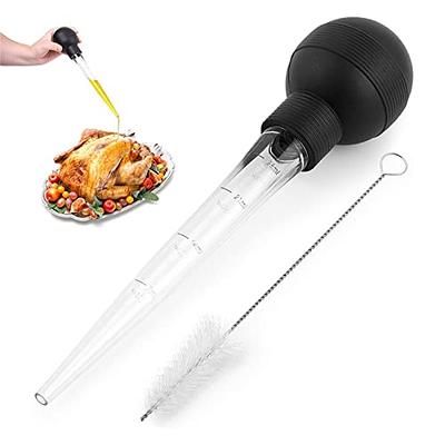 Unique Bargains Kitchenware Silicone Cooking Tool Baster Turkey Barbecue Pastry Brush Yellow