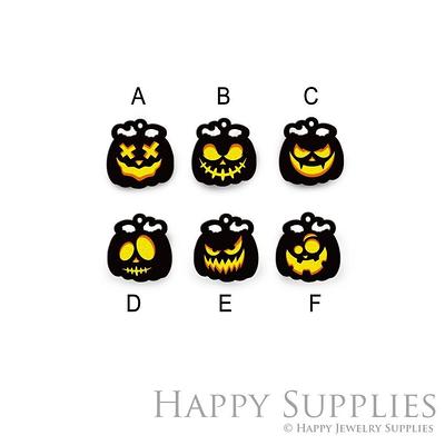 JOICEE 36pcs Halloween Charms Pendants，Gold&Black Plated Enamel