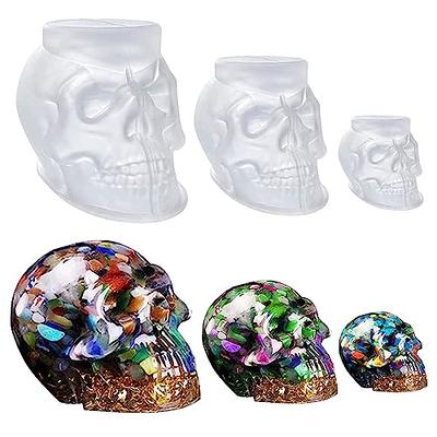 3/4 Small Skull Mold Shiny and Detailed Silicone Mold for Stud