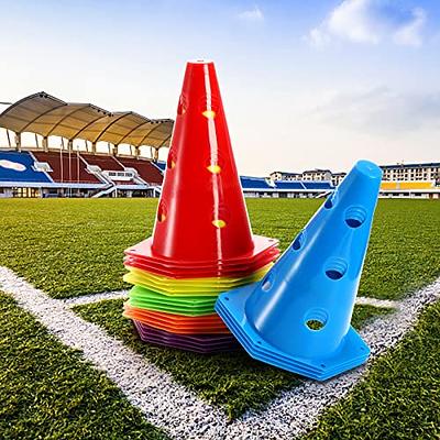 7 Inch Soccer Cones, 24 Pack Cones Sports Training Agility Field Marker  Plastic Cones for Skating Basketball Football Practice Drills, Indoor  Outdoor