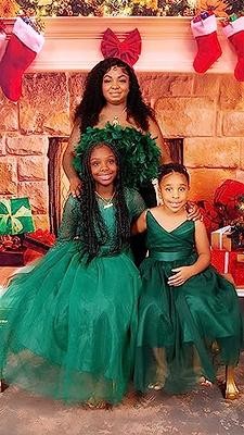 Emerald Green Lace Tulle Formal Flower Girl Dress for Special Occasion  Bridesmaid Party Wedding Pageant Birthday Photoshoot Christmas 