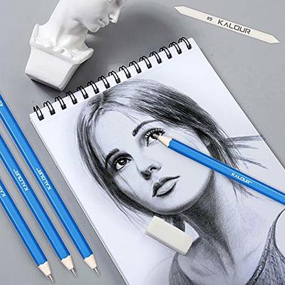 Heshengping, 41pcs Sketching Pencil Set Drawing Sketch Kit Graphite Pencils  Charcoal Pencils Watercolor Pencils Blending Stumps 50page sketchbook