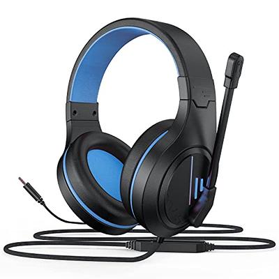 Gaming Headset for Nintendo Switch, Xbox One, PS4, PS5, Bass Surround and  Noise Cancelling with Flexible Mic, 3.5mm Wired Adjustable Over-Ear