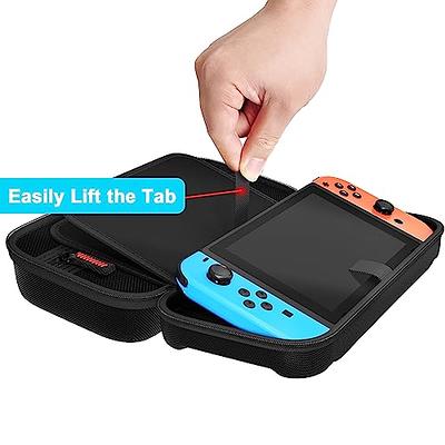 Orzly Carry Case Compatible with Nintendo Switch and New Switch OLED  Console - Black Protective Hard Portable Travel Carry Case Shell Pouch with