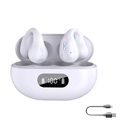 Wireless Ear Clip Bone Conduction Earbuds Open Ear Headphones Bluetooth for  Android iPhone, Sport Wireless Earbuds with Earhooks Up to 16 Hours  Playtime Waterproof Outer Ear Headphones 