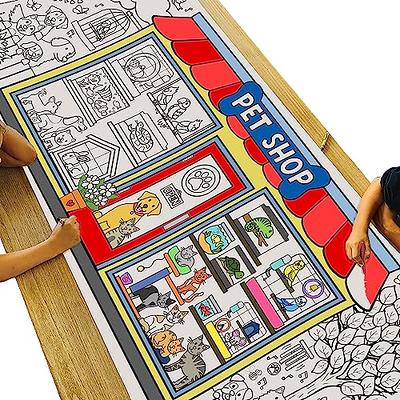 Extra Large Paper Coloring Tablecloth for Kids | Ultimate Fun Coloring  Table Cloth for Kids Birthday & More | USA Made Jumbo Coloring Poster 