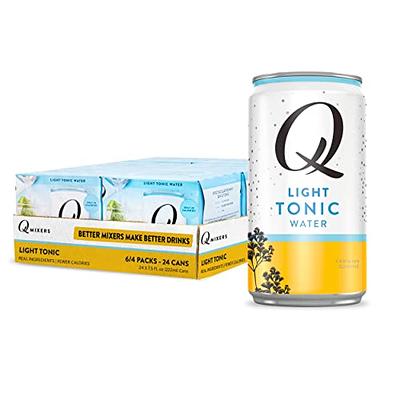 Q Mixers Light Tonic Water, Premium Cocktail Mixer Made with Real  Ingredients, Only 20 Calories per Can, 7.5 Fl oz (Pack of 24)