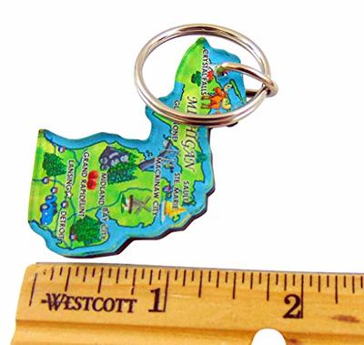 Westmon Works State of Louisiana Key Chain Acrylic Souvenir Keychain Retro Style Map Gift 2 inch