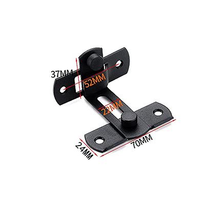 INIRET 2 Packs Flip Latches，1.81” x 1.77”Black Stainless Steel