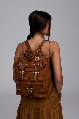 Small Edgy Leather Backpack