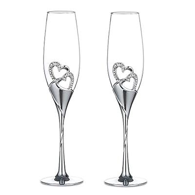 N9R 36 Pack Plastic Champagne Flutes, 9 Oz Stemless