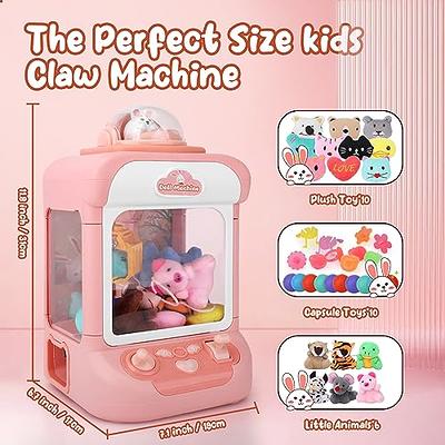 LAMPPE Mini Claw Machine for Kids, Kids Claw Machine Toy with Music,Light,  Mini Vending Machines Kids Toys Age 3-4 Girls for Party Birthday Easter