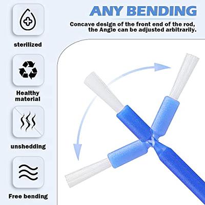 400 PCS Disposable Dental Micro Brushes Dental Applicator with Bendable  Tips, Disposable Applicators Microbrush Blue Micro Swabs