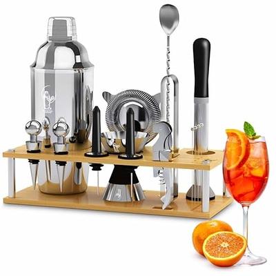 X Home Bartender Kit, 15-Piece Cocktail Shaker Set for Beginners and  Enthusiasts, Deluxe Mixology Kit with Creative Stand and 40 Recipes, Unique  Gift