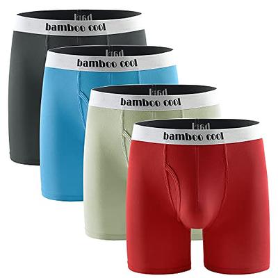 BAMBOO COOL Mens Underwear Boxer Briefs Breathable Moisture