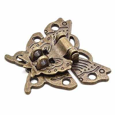 Antique Bronze Butterfly Hasp Latch Vintage Padlock Box Corner Protectors  and Butterfly Hinge Wooden Box Hardware Accessories for Repair and  Decorative Jewelry Box - Yahoo Shopping