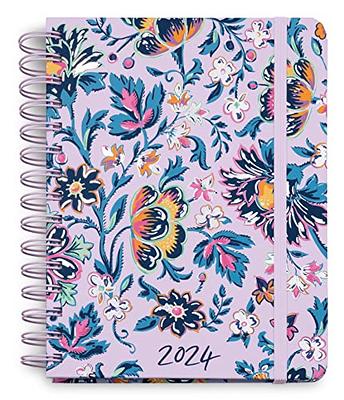 Kate Spade New York Black Spade Flower 17-Month 2023-2024 Medium Spiral Planner