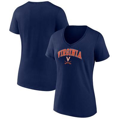 Women's Fanatics Branded Navy/Gray Detroit Tigers V-Neck T-Shirt