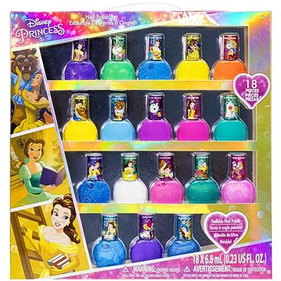 Disney Frozen-Townley Girl Non-Toxic Peel-off Nail Polish Set with Shimmery  and Opaque Colors with Nail Gems for Girls Ages 3+, Perfect for Parties,  Sleepovers and Makeovers, 18 Pcs 