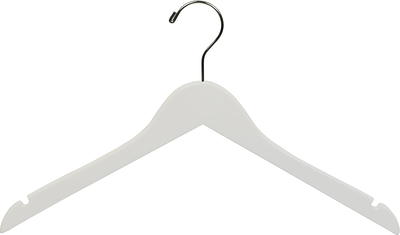 10 Inch Clear Plastic Baby Top Hanger with Notches and Swivel Hook (Box of  50) 