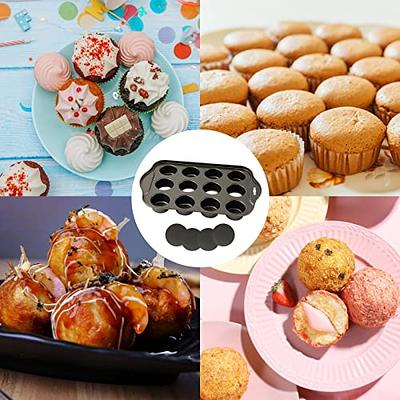 pokeruta 12 Cup Nonstick Cupcake Pan Carbon Steel Mini Cheesecake