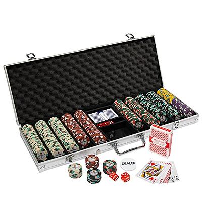 MBGBrybelly Showdown Poker Chip Set Aluminum Carry Case - Casino Clay  Composite 13-Gram Quality Poker Chips - with Dice, Playing Cards -  Heavy-Duty Protection - Locking Portable Case (500 ct.) - Yahoo Shopping