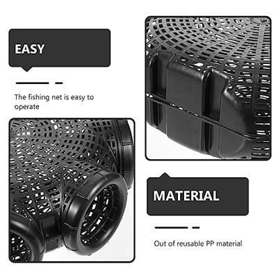 2Pcs Foldable Fishing Cage Floating Fishing Basket Mesh Hole Fish