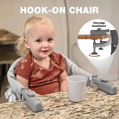  UBRAVOO Baby Booster Seat for Dining Table with Removable Tray  & Cushion, 3in1 Portable Toddler Booster Seat, 4 Height Adjustable Travel  High Chair for Babies and Toddlers : Baby