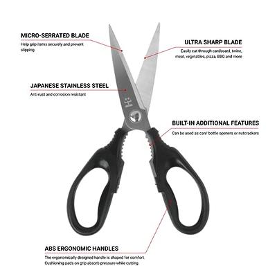 Come Apart Food Scissors - Kitchen Scissors Shears for Meat, Vegetable -  Black