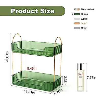 Weidace Bathroom Counter Organizer Countertop Shelf, Skincare Organizer  Perfume Holder for Dresser, Bathroom Countertop Tray for Cosmetic, Skin Care,  Lipstick (2 Tiers, Green) - Yahoo Shopping