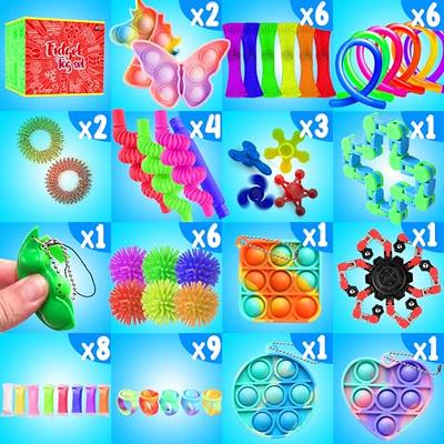  (51 Pcs) Fidget Toys Pack, Popits Fidgets Set for Classroom  Rewards, Sensory Toys Autism Autistic ADHD Children, Bulk Fidget Set with  Pop it Fidget Spinners Figet Cubes Fidget Rings and More 