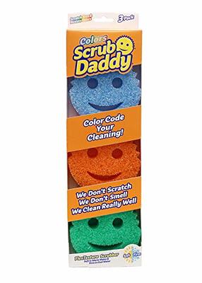 Scrub Daddy, Sponge Daddy - Dual Sided Sponge & Scrubber, Traditional  Shape, FlexTexture, Soft in Warm Water, Firm in Cold, Deep Cleaning,  Dishwasher