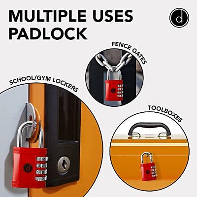 Padlock, Code Padlock, Gym Padlock, 4 Digit Outdoor Waterproof Resettable  Combination Padlock For School Gym Locker, Shed, Cabinet, Tool Box, Garage