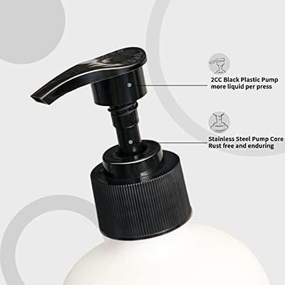 GMITING Hand and Dish Soap Dispenser Set, Kitchen Soap Dispenser Set with  Tray, 2 Pack 16 Oz White Glass Soap and Lotion Dispensers with Gold & Black