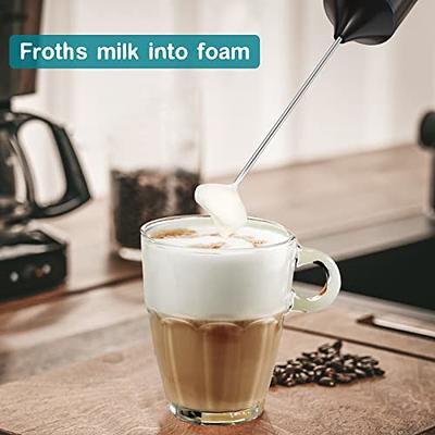 Milk Frother Handheld Battery Operated, Coffee Frother for Milk Foaming,  Latte/Cappuccino Frother Mini Frappe Mixer for Drink, Hot Chocolate