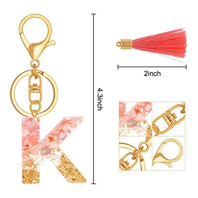 TTYY Initial Letter Keychain for Women Birthday gift To Little