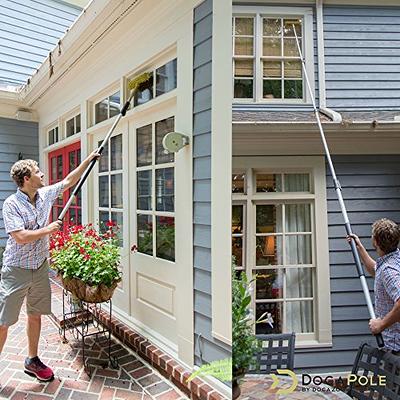 Window Squeegee, 2 in 1 Car Window Squeegee Kit with 48'' Extendable Handle for Cleaning Outdoor & Indoor Windows, Detachable Window Washing Equipment