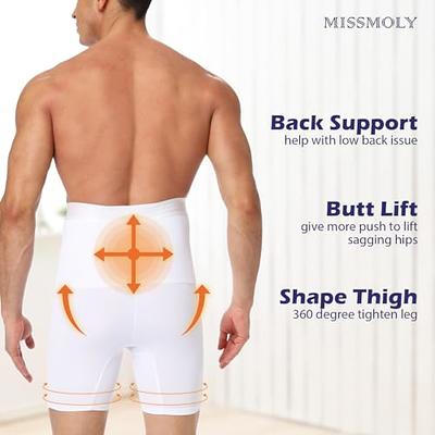 MISS MOLY Men Tummy Control Shorts High Waist Underwear Slimming