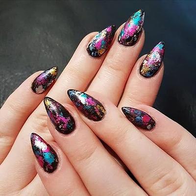 Holographic Glitter Nails Sequins, 6boxes 3d Colorful Shining Nail