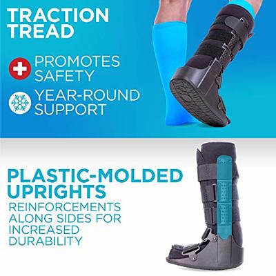 Brace Direct Lightweight Medical Full Shell Walking Boot with Air Pump-  Short- Orthopedic Boot for Foot Pain Recovery, Sprained Ankle, Stress