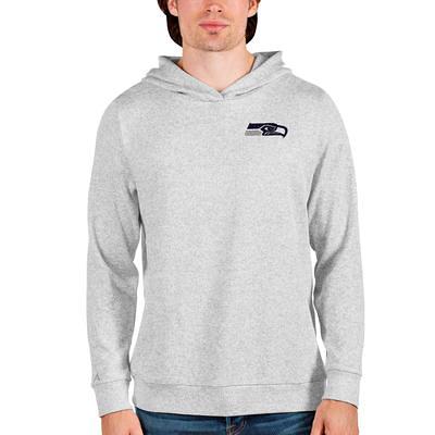 Seattle Seahawks Antigua Women's Metallic Logo Victory Full-Zip Hoodie -  Heather Gray