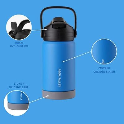 Thermos Funtainer Vacuum Insulated Stainless Steel Straw Water Bottle, 12oz - Blue / Green