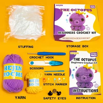 Sunflower Crochet Kit for Beginners, Crochet Materials Pack, Kids Adults  Gift