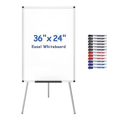 VIZ-PRO Magnetic Whiteboard Easel 36 x 24 Height Adjustable for School  Office