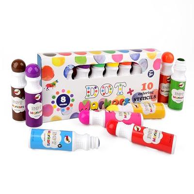  Jar Melo Washable Dot Markers Kit for 3-8+ Age Kids,12 Colors  Non Toxic Dot Paint Markers with 108 Free Pdf Activity Book & Physical  Sheets 2.1 fl.oz Bingo Daubers for Toddlers