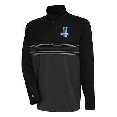 Men's Antigua Black Detroit Lions Team Logo Throwback Pace Quarter-Zip  Pullover Top - Yahoo Shopping