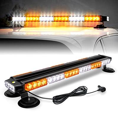 XRIDONSEN 35 inch Traffic Advisor Light Bar 48 LED Amber Strobe