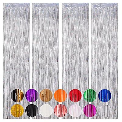 Fringe Backdrop, Foil Streamer Backdrop, Hot Rose , Princess